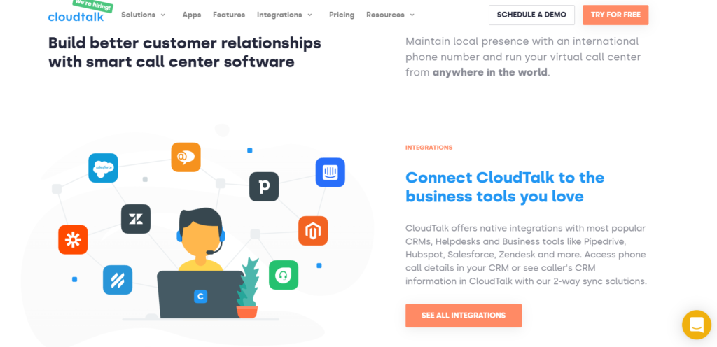 Domača stran Talkdesk