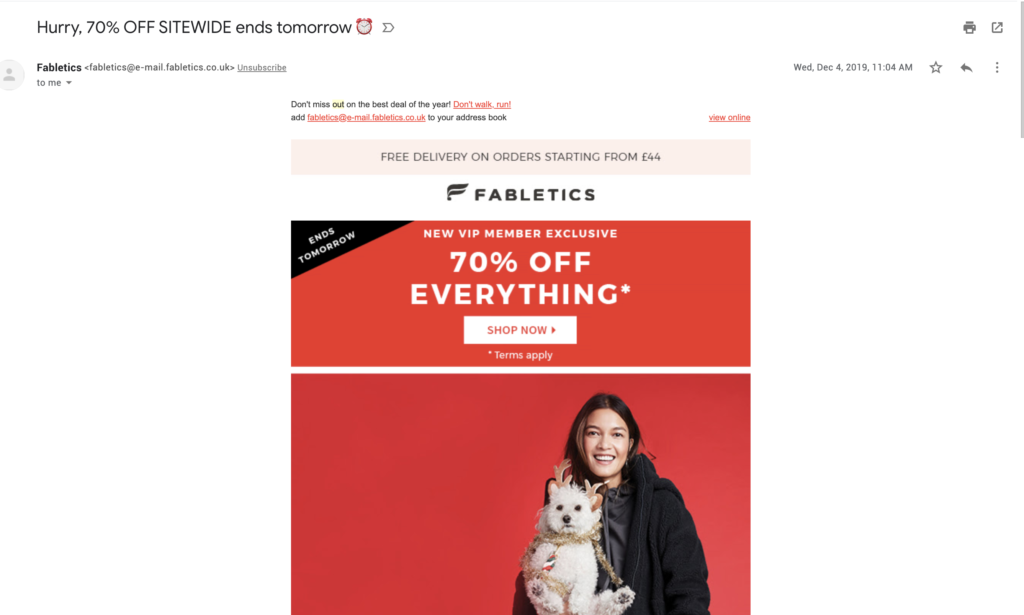 fabletics zadnja priložnost