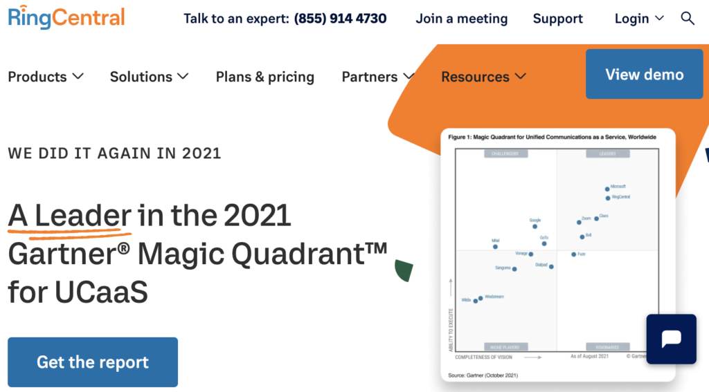 Domača stran Ringcentral