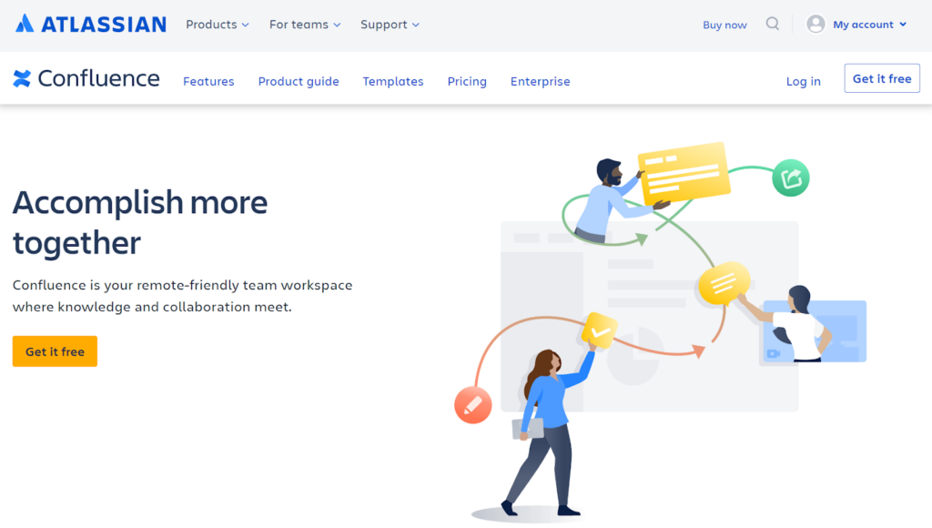 Slika začetnega zaslona programske opreme Sleek Confluence