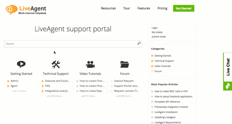 brezplačna-programska-oprema-za-zbirko-znanja-LiveAgent