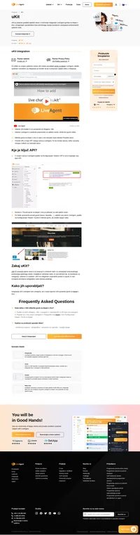 Izboljšajte svoja spletna mesta uKit z integracijo za LiveAgent. Integracija uKit za LiveAgent vam omogoča, da na svoje spletno mesto postavite gumb za klepet v živo.