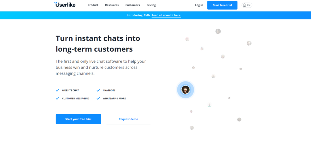 Domača stran Userlike