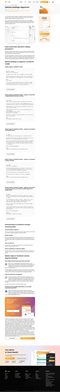 Naše prilagodljive predloge za odgovore družbenih medijev na splošne poizvedbe lahko shranite kot vnaprej pripravljena sporočila in jih uporabite neposredno v LiveAgentu.