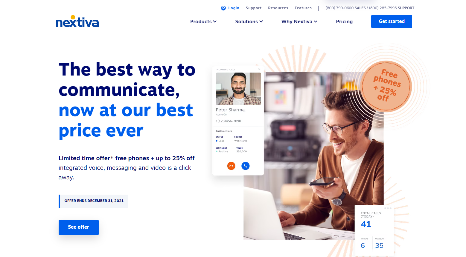 Nextiva spletna stran