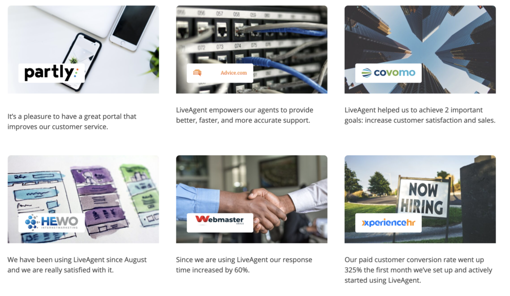 Študije primerov LiveAgent
