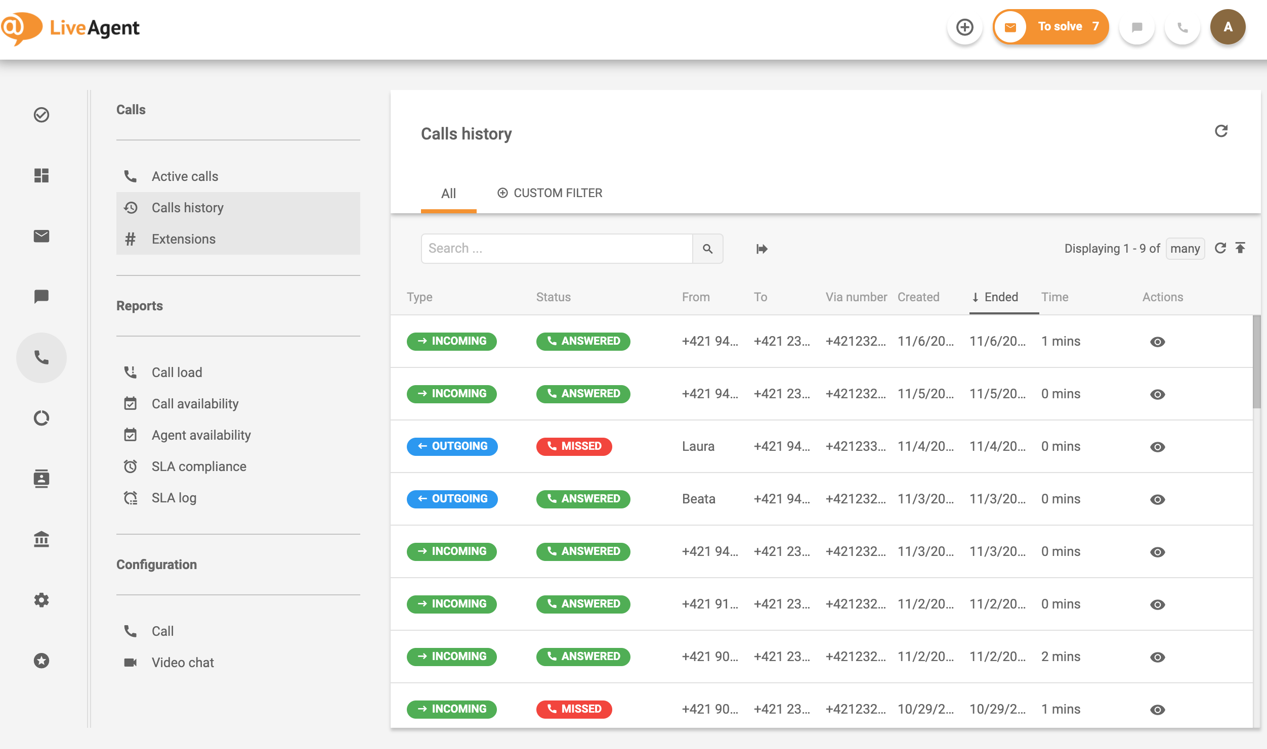 free-call-center-software-call-history-LiveAgent