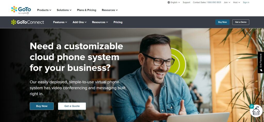 Domača stran GoToConnect