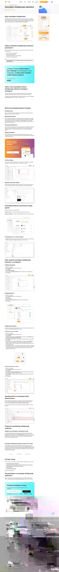 Samodejno zasukajte dolžnost telefona in po potrebi nastavite čas premora za svoje agente. Preberite več o samodejnem dodeljevanju zahtevkov LiveAgent.
