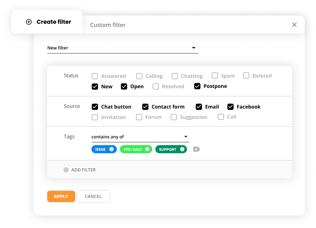 Create filter