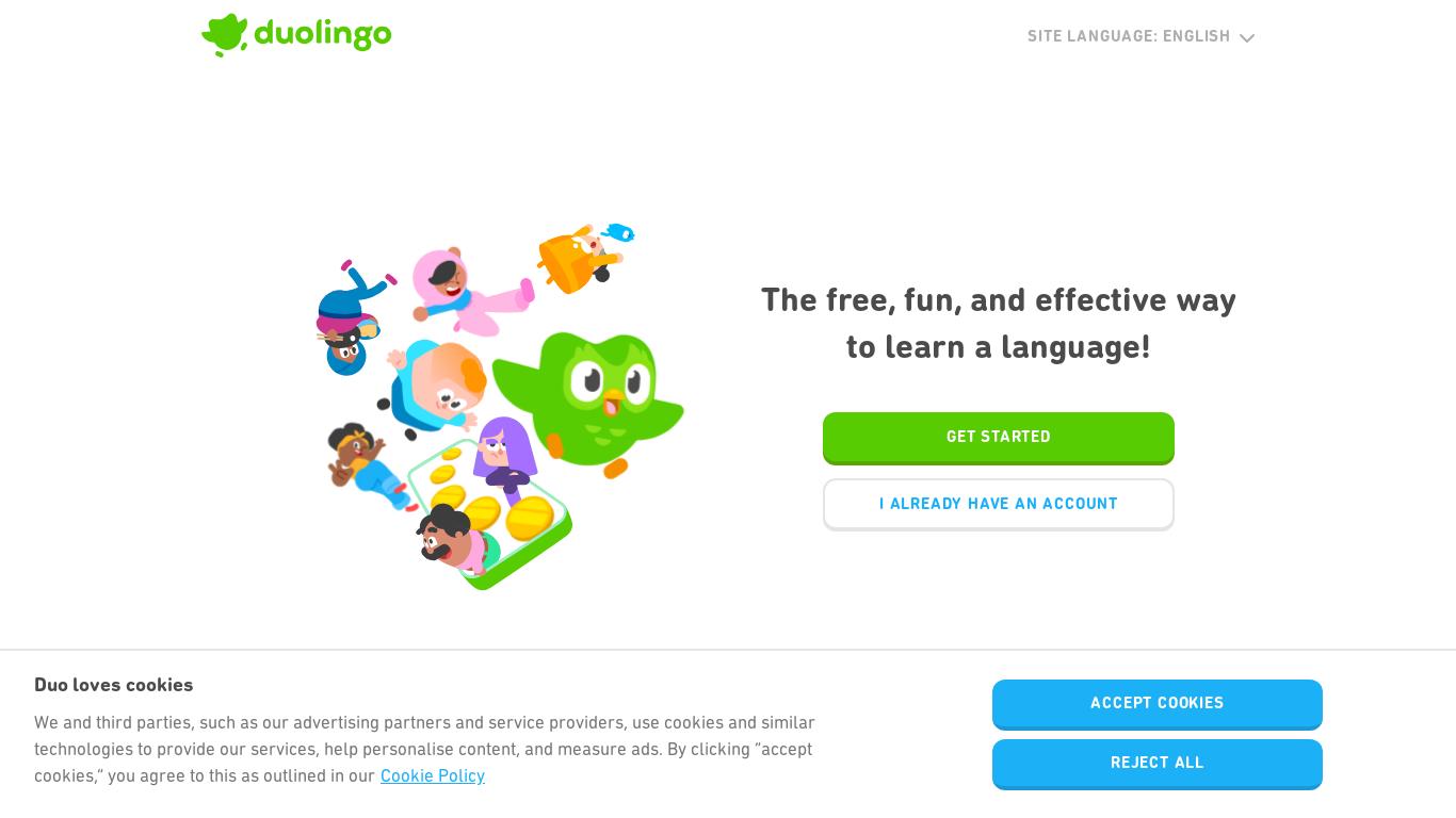 Duolingo is the world's most popular way to learn a language. It's 100% free, fun and science-based. Practice online on duolingo.com or on the apps!