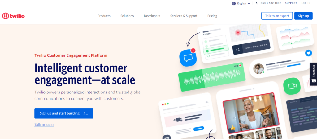 Twilio domača stran