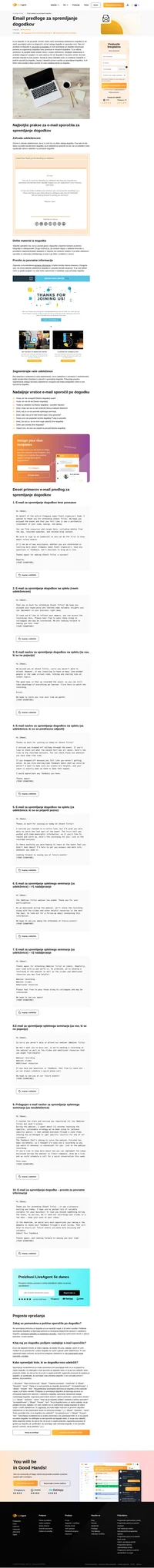 Pošljite nadaljnjo e-pošto, če želite izvedeti, kako se je vaš dogodek izvedel. Za navdihujoče besede si oglejte naše brezplačne predloge za spremljanje dogodkov.