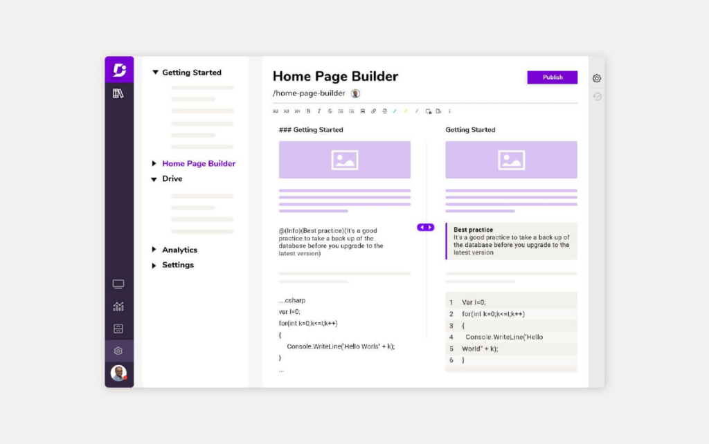 Programska oprema Document360, ki ponuja rešitve baze znanja