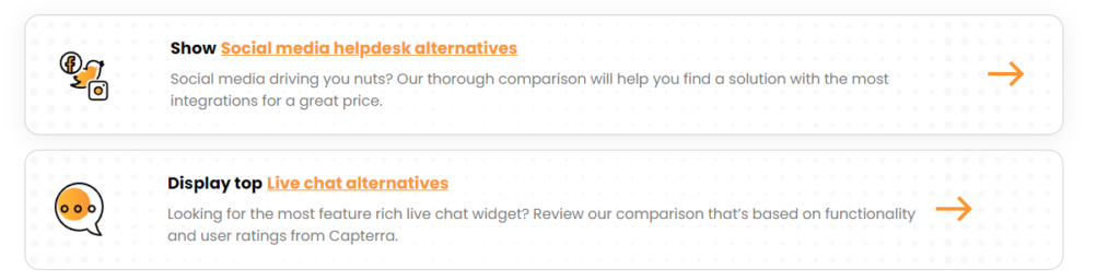 Alternativni gumbi LiveAgent Call To Action