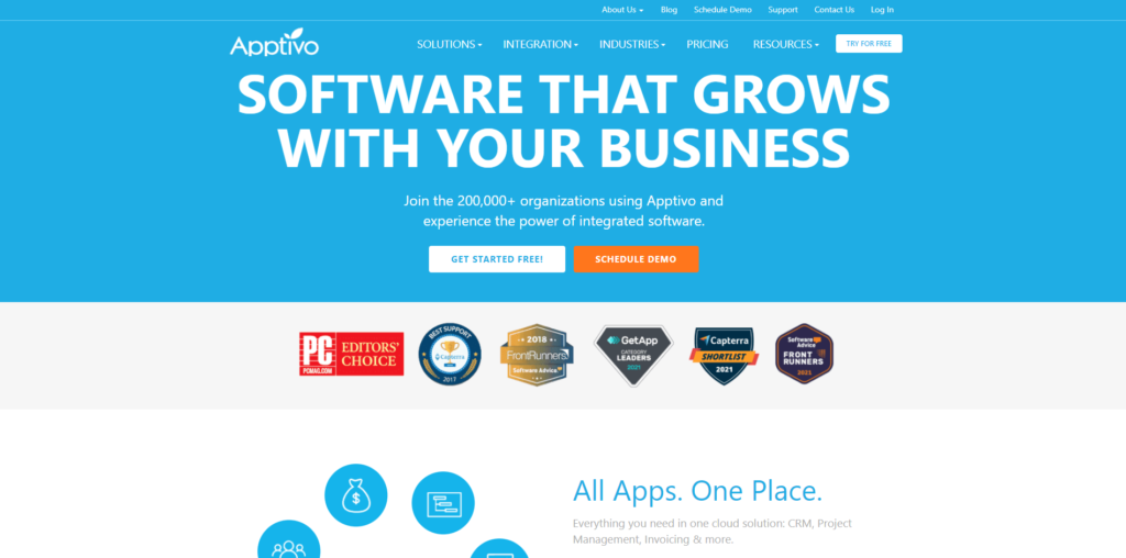 Domača stran Apptivo