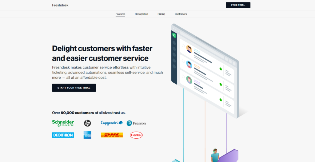 Domača stran Freshdesk