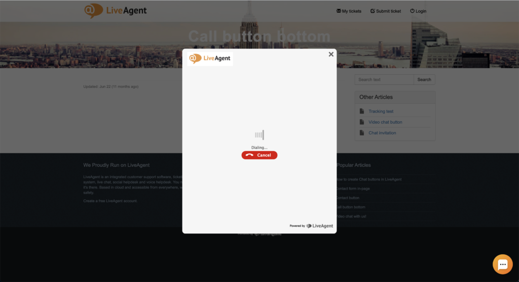 klic v namiznem brskalniku