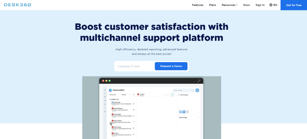 Desk360 domača stran