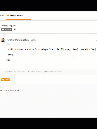 primer predloge zahtevkov v LiveAgentu