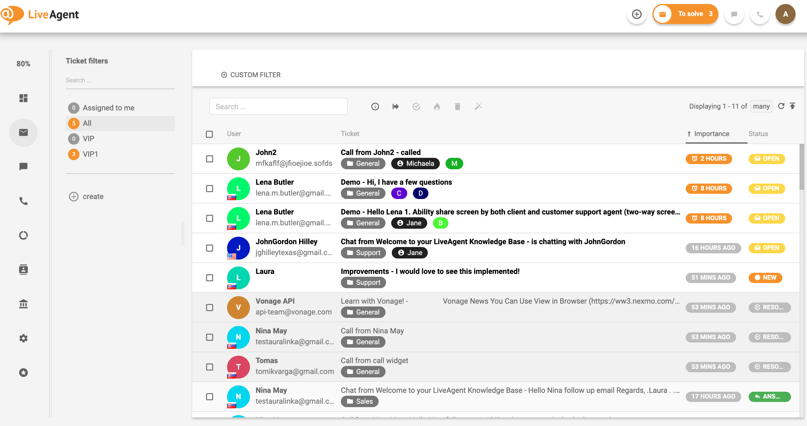 Good customer service with LiveAgent