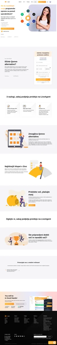 LiveAgent je zmogljiva Qonvo alternativa. Ponuja odličen vstopnični sistem in pokriva večino najpomembnejših komunikacijskih kanalov.