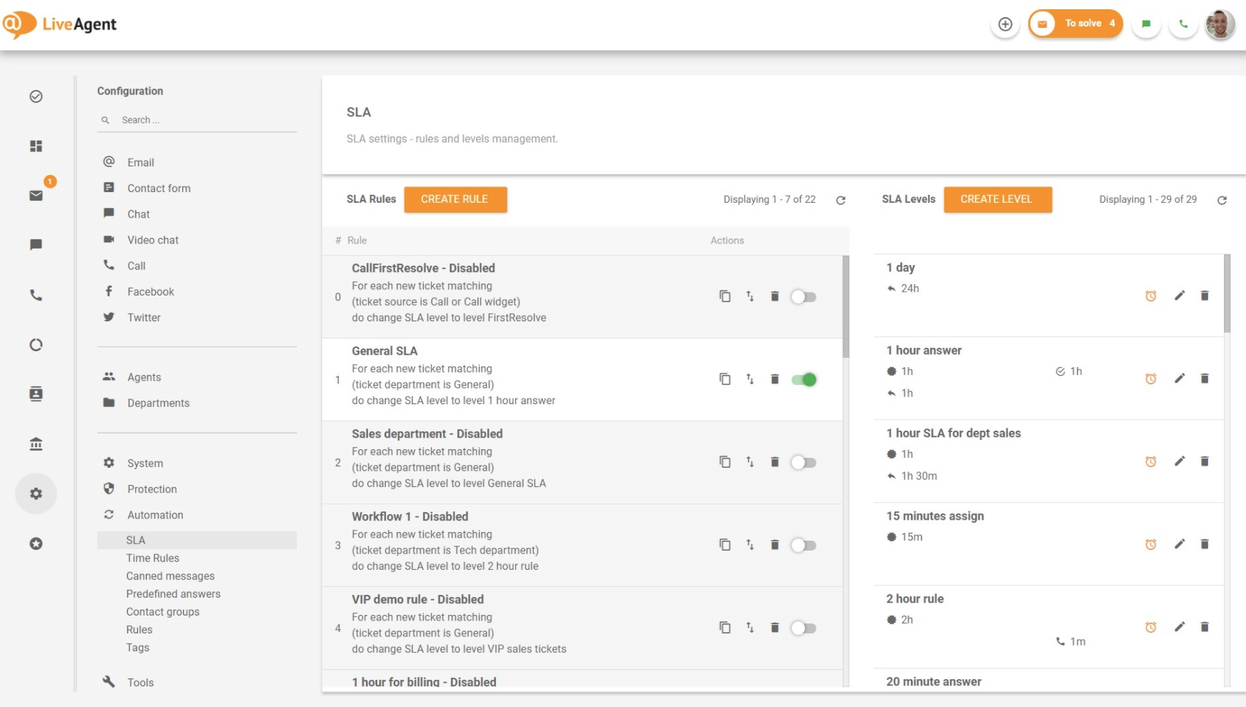 customer-service-queue-create-SLAs-LiveAgent