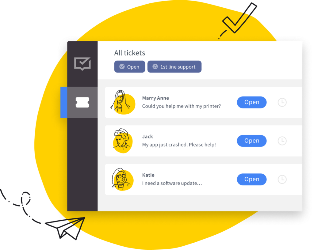 Helpdesk all tickets view