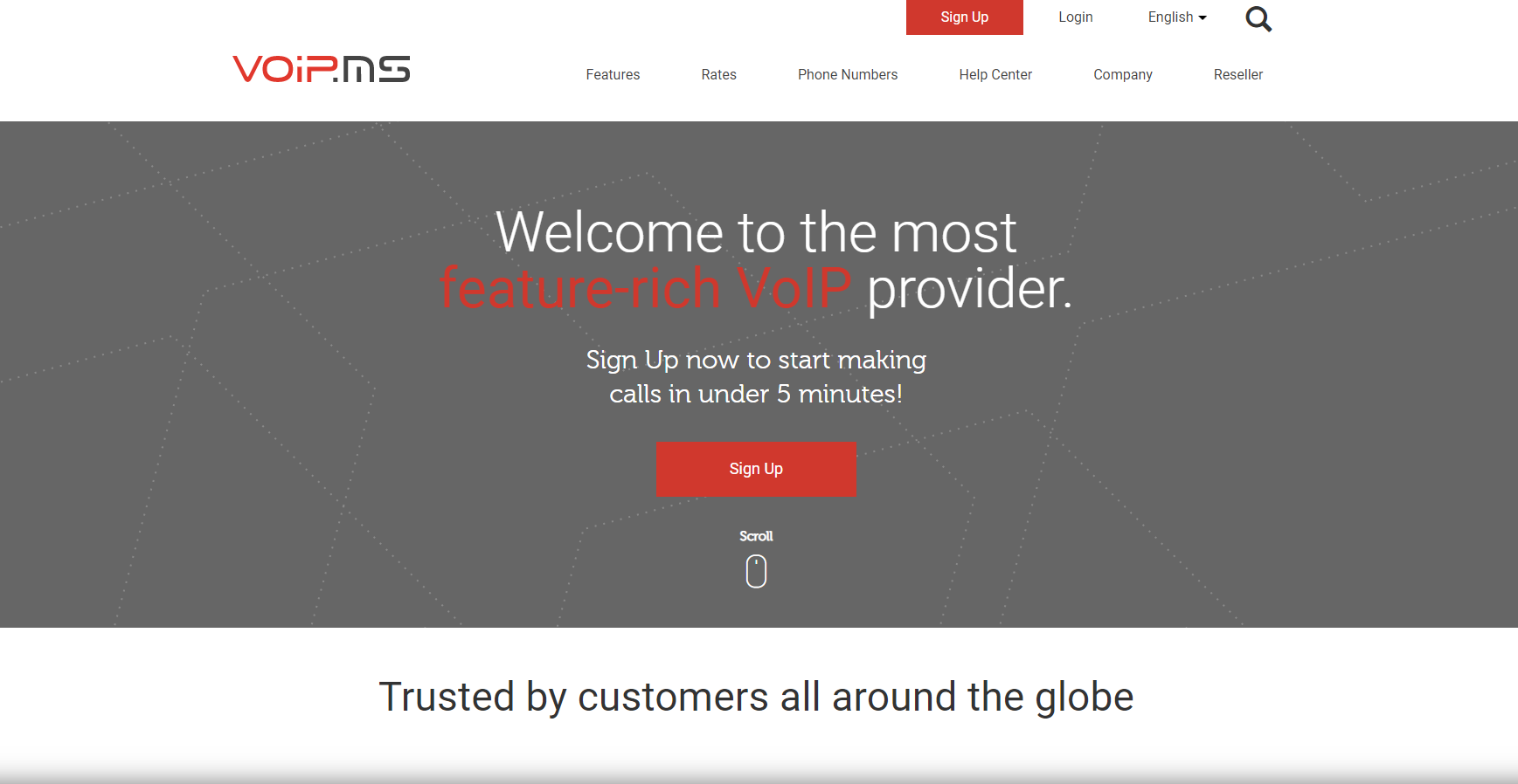 Spletno mesto ponudnika VoIP.ms