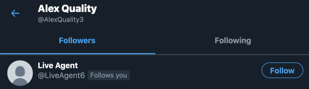 Primer sledilca na Twitterju