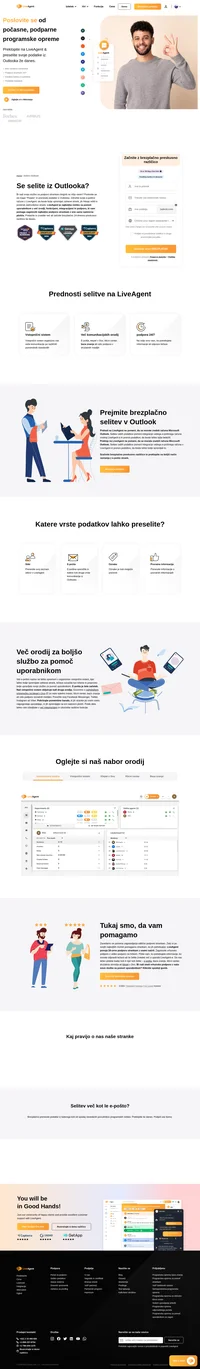 Ali želite iz Outlooka preiti na enotno rešitev za podporo strankam? Oglejte si in izvedite več o selitvi podatkov na LiveAgent.